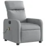 Sillón reclinable de masaje eléctrico tela gris claro by , Armchairs - Ref: Foro24-3206690, Price: 267,80 €, Discount: %
