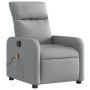 Sillón reclinable de masaje eléctrico tela gris claro de , Sillones - Ref: Foro24-3206690, Precio: 252,70 €, Descuento: %