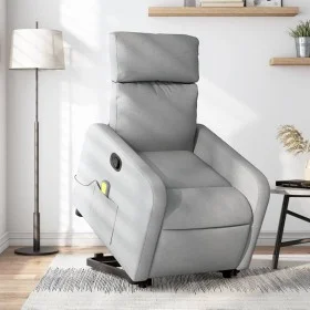 Sillón de masaje reclinable de pie de tela gris claro by , Armchairs - Ref: Foro24-3206708, Price: 303,35 €, Discount: %
