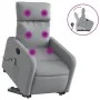 Leicht grauer Stoff-Fußmassagestuhl mit Liegefunktion. von , Sessel - Ref: Foro24-3206708, Preis: 303,35 €, Rabatt: %