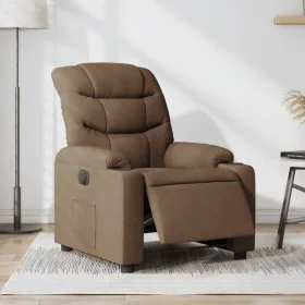 Sillón reclinable eléctrico de tela marrón by , Armchairs - Ref: Foro24-3206631, Price: 294,57 €, Discount: %
