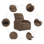 Sillón reclinable eléctrico de tela marrón by , Armchairs - Ref: Foro24-3206631, Price: 288,81 €, Discount: %