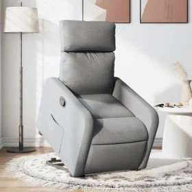 Sillón reclinable elevable de tela gris claro by , Armchairs - Ref: Foro24-3206699, Price: 257,98 €, Discount: %