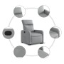 Sillón reclinable elevable de tela gris claro de , Sillones - Ref: Foro24-3206699, Precio: 242,86 €, Descuento: %