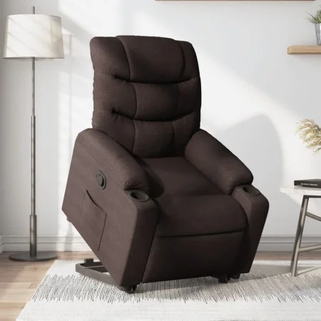 Verstellbarer Aufstehsessel aus dunkelbraunem Stoff von , Sessel - Ref: Foro24-3206650, Preis: 329,18 €, Rabatt: %