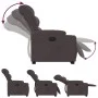 Verstellbarer Aufstehsessel aus dunkelbraunem Stoff von , Sessel - Ref: Foro24-3206650, Preis: 329,18 €, Rabatt: %