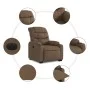 Sillón eléctrico reclinable elevable de tela marrón de , Sillones - Ref: Foro24-3206667, Precio: 376,55 €, Descuento: %