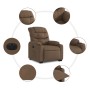 Sillón eléctrico reclinable elevable de tela marrón by , Armchairs - Ref: Foro24-3206667, Price: 350,66 €, Discount: %