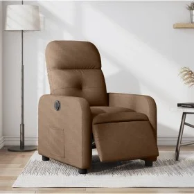 Sillón reclinable eléctrico de tela marrón by , Armchairs - Ref: Foro24-3206781, Price: 239,04 €, Discount: %