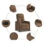 Sillón reclinable eléctrico de tela marrón de , Sillones - Ref: Foro24-3206781, Precio: 239,04 €, Descuento: %