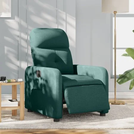 Sillón reclinable eléctrico tela verde oscuro de , Sillones - Ref: Foro24-3206783, Precio: 239,53 €, Descuento: %