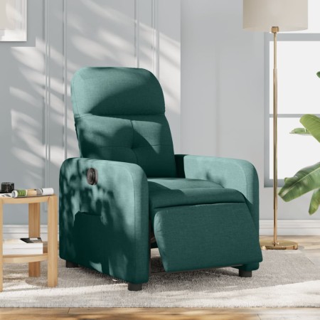 Sillón reclinable eléctrico tela verde oscuro by , Armchairs - Ref: Foro24-3206783, Price: 231,46 €, Discount: %
