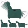 Sillón reclinable eléctrico tela verde oscuro de , Sillones - Ref: Foro24-3206783, Precio: 239,53 €, Descuento: %