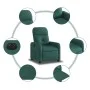 Sillón reclinable eléctrico tela verde oscuro de , Sillones - Ref: Foro24-3206783, Precio: 239,53 €, Descuento: %