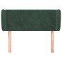 Cabecero de terciopelo verde oscuro 83x23x78/88 cm