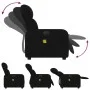 Sillón reclinable de masaje eléctrico tela negro by , Armchairs - Ref: Foro24-3206788, Price: 264,09 €, Discount: %
