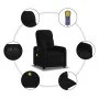 Sillón reclinable de masaje eléctrico tela negro by , Armchairs - Ref: Foro24-3206788, Price: 264,09 €, Discount: %