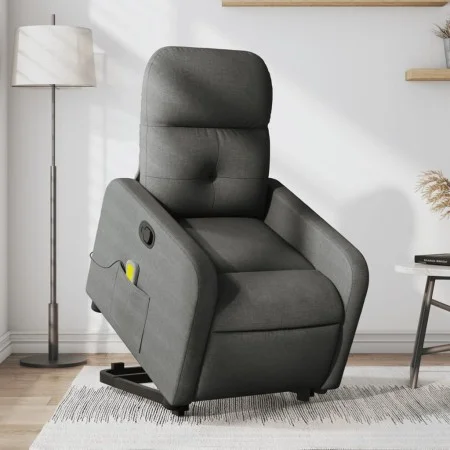 Silla de masaje reclinable de pie de tela gris oscuro by , Armchairs - Ref: Foro24-3206805, Price: 269,78 €, Discount: %