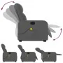 Silla de masaje reclinable de pie de tela gris oscuro by , Armchairs - Ref: Foro24-3206805, Price: 269,78 €, Discount: %