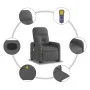 Silla de masaje reclinable de pie de tela gris oscuro by , Armchairs - Ref: Foro24-3206805, Price: 269,78 €, Discount: %
