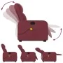 Verstellbarer Massage-Fernsehsessel aus rotem Stoff von , Sessel - Ref: Foro24-3206807, Preis: 287,90 €, Rabatt: %