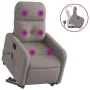Verstellbarer Massage-Fernsehsessel aus grauem Taupe-Stoff. von , Sessel - Ref: Foro24-3206811, Preis: 309,31 €, Rabatt: %