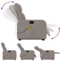 Verstellbarer Massage-Fernsehsessel aus grauem Taupe-Stoff. von , Sessel - Ref: Foro24-3206811, Preis: 283,76 €, Rabatt: %