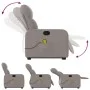Verstellbarer Massage-Fernsehsessel aus grauem Taupe-Stoff. von , Sessel - Ref: Foro24-3206811, Preis: 309,31 €, Rabatt: %