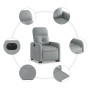 Sillón eléctrico reclinable elevable de tela gris claro by , Armchairs - Ref: Foro24-3206813, Price: 293,79 €, Discount: %