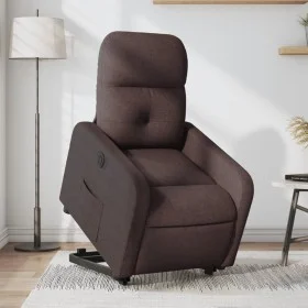 Sillón eléctrico reclinable elevable de tela marrón oscuro by , Armchairs - Ref: Foro24-3206818, Price: 320,66 €, Discount: %
