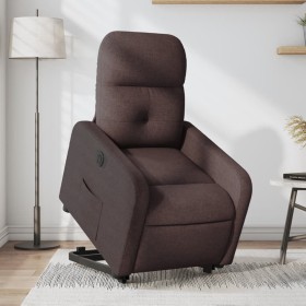 Sillón eléctrico reclinable elevable de tela marrón oscuro by , Armchairs - Ref: Foro24-3206818, Price: 297,16 €, Discount: %