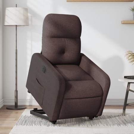 Sillón eléctrico reclinable elevable de tela marrón oscuro by , Armchairs - Ref: Foro24-3206818, Price: 297,16 €, Discount: %