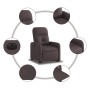 Elektrischer verstellbarer Aufstehsessel aus dunkelbraunem Stoff. von , Sessel - Ref: Foro24-3206818, Preis: 297,16 €, Rabatt: %