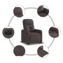 Elektrischer verstellbarer Aufstehsessel aus dunkelbraunem Stoff. von , Sessel - Ref: Foro24-3206818, Preis: 320,66 €, Rabatt: %