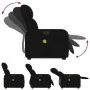 Sillón de masaje eléctrico reclinable elevable tela negro de , Sillones - Ref: Foro24-3206824, Precio: 350,28 €, Descuento: %