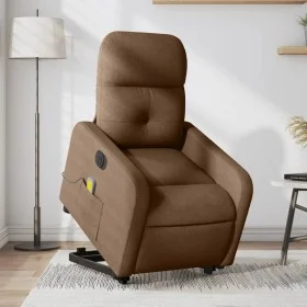 Sillón de masaje eléctrico reclinable elevable tela marrón by , Armchairs - Ref: Foro24-3206826, Price: 350,83 €, Discount: %