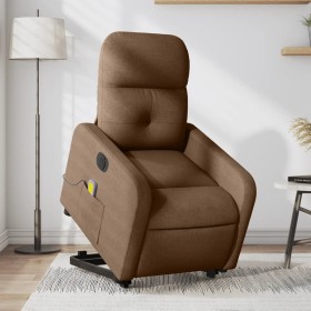 Sillón de masaje eléctrico reclinable elevable tela marrón by , Armchairs - Ref: Foro24-3206826, Price: 327,90 €, Discount: %