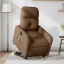 Sillón de masaje eléctrico reclinable elevable tela marrón by , Armchairs - Ref: Foro24-3206826, Price: 327,90 €, Discount: %