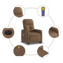 Sillón de masaje eléctrico reclinable elevable tela marrón by , Armchairs - Ref: Foro24-3206826, Price: 327,90 €, Discount: %