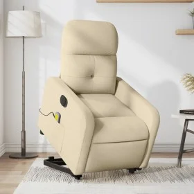 Sillón de masaje eléctrico reclinable elevable tela crema by , Armchairs - Ref: Foro24-3206830, Price: 339,07 €, Discount: %