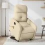 Sillón de masaje eléctrico reclinable elevable tela crema de , Sillones - Ref: Foro24-3206830, Precio: 339,07 €, Descuento: %