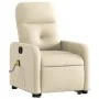 Sillón de masaje eléctrico reclinable elevable tela crema de , Sillones - Ref: Foro24-3206830, Precio: 339,07 €, Descuento: %