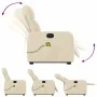 Elektrischer, verstellbarer, aufklappbarer Massage-Sessel aus cremefarbenem Stoff. von , Sessel - Ref: Foro24-3206830, Preis:...