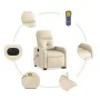 Sillón de masaje eléctrico reclinable elevable tela crema de , Sillones - Ref: Foro24-3206830, Precio: 339,07 €, Descuento: %
