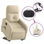 Elektrischer, verstellbarer, aufklappbarer Massage-Sessel aus cremefarbenem Stoff. von , Sessel - Ref: Foro24-3206830, Preis:...