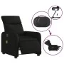 Sillón reclinable de masaje eléctrico tela negro by , Armchairs - Ref: Foro24-3206692, Price: 254,81 €, Discount: %