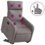 Verstellbarer Massage-Fernsehsessel aus grauem Taupe-Stoff. von , Sessel - Ref: Foro24-3206715, Preis: 291,86 €, Rabatt: %