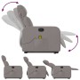 Sillón reclinable de masaje elevable tela gris taupé by , Armchairs - Ref: Foro24-3206715, Price: 268,98 €, Discount: %
