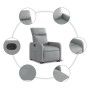 Sillón eléctrico reclinable elevable de tela gris claro by , Armchairs - Ref: Foro24-3206717, Price: 289,23 €, Discount: %