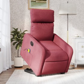 Sillón de masaje elevable eléctrico tela rojo tinto by , Armchairs - Ref: Foro24-3206729, Price: 330,95 €, Discount: %
